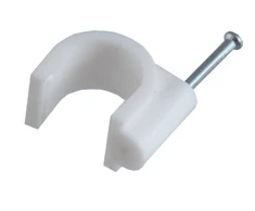 Pawbol Kabelių laikiklis 7mm 25 vnt. Baltas