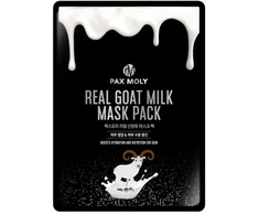 Milk Shake PaxMoly, Real Goat Milk, Hydrating &amp; maitininantis, Sheet Mask, Face, Day &amp; Night, 25 ml For Women