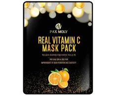 PaxMoly, Real Vitamin C, Brightening &amp; Anti-Aging, Sheet Mask, Face, Day &amp; Night, 25 ml
