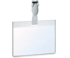 Personas karte Durable ar plastmasas klipsi un izmēru 90x60 mm horizontāla, 25 gab./iepak.