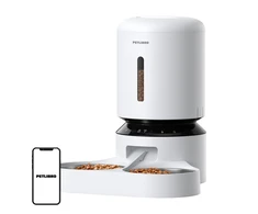 Petlibro Granary maisto dozatorius su dvigubu dubeniu, Wifi, 5L (baltas)