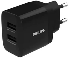 Įkroviklis Philips DLP2610 Charger 2xUSB Juodas