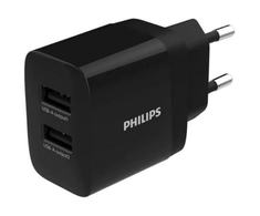 "Philips" DLP2610|12 - telefono įkroviklis 2 X USB | juoda