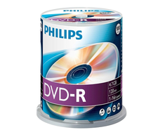 1x100 Philips DVD-R 4,7GB 16x SP