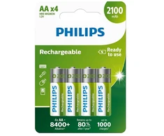 PHILIPS Rechargable batttery AA NiMH 2100mAh set of 4pcs.