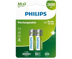 PHILIPS Rechargable batttery AA NiMH 2600mAh set of 2pcs.