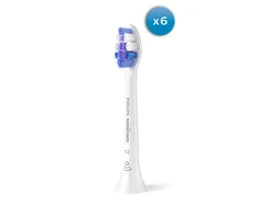 6 dalių šepetėlių galvučių pakuotė Philips Sonicare Sensitive HX6056/87, baltos spalvos