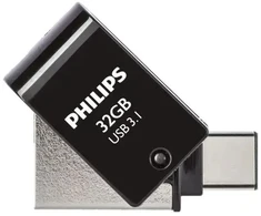PHILIPS USB 3.1 | USB-C Flash Drive Midnight juodas 32GB