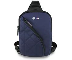 BMW Nylon Pocket &amp; Metal Logo Crossbody Phone Bag - Navy Mėlyna