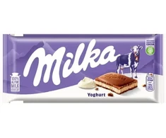 Piena šokolāde MILKA ar jogurta pildījumu, 100g