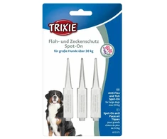 Pilieni pret blusām, ērcēm suņiem : Trixie Spot On flea and tick protection for large dogs, 3×5ml