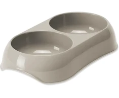 Placek Bļoda dzīvniekiem, plastmasa : Magic Cat Plastic Double Bowl, pilkas,23*13cm
