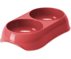 Placek Bļoda dzīvniekiem, plastmasa : Magic Cat Plastic Double Bowl, red,23*13cm
