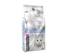 Magic Cat Placek Kačių kraiko dėžės smėlis - "Magic Litter Bentonite Ultra Baltas", 5 l