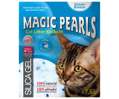 Magic Cat Placek Silikoninis smėlis kačių tualetui : MAGIC PEARLS Ocean Breeze 7,6 l