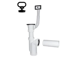Plastbrno Sifonas virtuvės kriauklei 1 1/2X50mm su išbėgimu, perpildymu