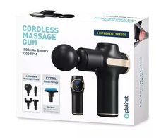 Platinet masažinis pistoletas MINI (25W; 1800mAh; 3200 aps./min.; 5 masažiniai antgaliai)
