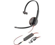 Ausinės Hewlett Packard (HP) Poly Blackwire 3215 USB-C HS +3.5mmP +USB-C/A