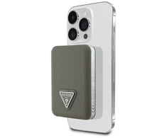 „Guess“ grūdėto trikampio formos išorinė baterija su „MagSafe“ 5000mAh 15W USB-C – ruda