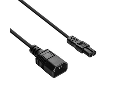 IEC C7/IEC C14 maitinimo laido prailgintuvas - 1.5 m juodas - Akyga AK-PC-15A