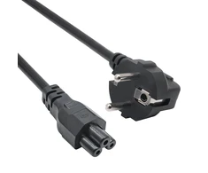 IEC C5/IEC C7 Cloverleaf maitinimo laidas - 1 m, juodas - Akyga AK-NB-08C