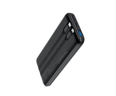 Powerbank Choetech B654 10000mAh 22.5W USB-A / USB-C / micro USB su built-in USB-C / Lightning kabelis – Juodos spalvos
