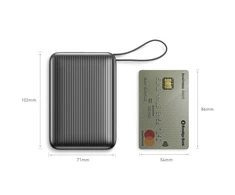 PowerBank Energea Integra Ultra 45 20000mAh kabelis USB-C PD45W pilkos spalvos