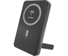Powerbank magnetyczny Dudao K14S+ 10000mAh 22.5W USB-A + USB-C kompatybilny su MagSafe su podstawką - juoda