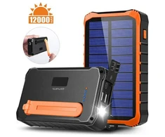 Powerbank solar 4smarts Prepper 12000mAh pilkos spalvos