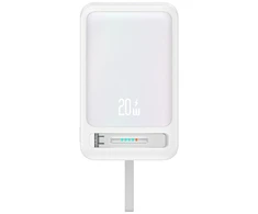 „USAMS XM“ serijos CD219 10000mAh belaidė išorinė baterija, baltos spalvos