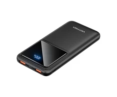 Vention Powerbank, ventiliacija, FHKB0, 10000 mAh, mikro USB, USB-C, 2xUSB-A, 22.5 W (juoda)