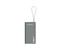 Powerbank Wozinsky K65+ 65W 30000mAh 2x USB-C, 1x USB-A 65W - juodos spalvos