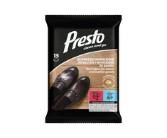 Osram Presto drėgnos servetėlės su vašku batams ir odos gaminiams, 15 vnt.