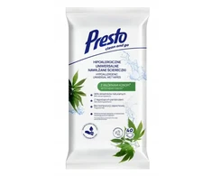 PRESTO Wet wipes universal Eco with hemp 40 pcs.