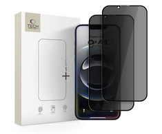 „Tech-Protect Anti Spy Glass Pro+“ 2 vnt. pakuotė, skirta „iPhone 17e / 16e / 14 / 13 Pro / 13“ - juodas