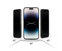 „Tech-Protect Anti Spy Glass Pro+“ 2 vnt. pakuotė, skirta „iPhone 17e / 16e / 14 / 13 Pro / 13“ - juodas