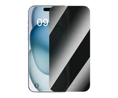 Privacy Tempered Glass Baseus Superior skirtas iPhone 15 + 2x valymo rinkiniui ir EasyStick - skaidrus