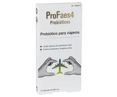 Profaes4 Probiotic For Travelers probiotikai keliaujantiems 14 kapsulės Of 633mg
