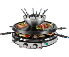 Profi Cook ProfiCook ProfiCook 2in1 Raclette Grilis &amp; Fondue Set PC RG/FD 1245 (juodas/sidabrinis)