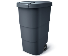 Prosperplast Plastikinis šiukšlių konteineris WHEELER, juodos sp., 110 l