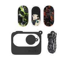 Apsauginis dėklas Sunnylife skirtas Insta360 GO 3 Juodas su lipdukais