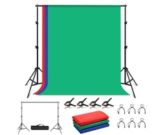 Puluz Fotostudija fonas parama 2x2M + fonai 3 vnt PKT5204