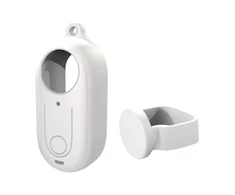 Kameros silikoninis dėklas Puluz su objektyvo dangteliu, skirtas Insta360 GO 3 Baltas