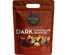 Pure Chocolate Juodojo šokolado triufeliai su įdarais „ASORTI“ 500g PURE Doypack