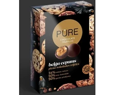 Pure Chocolate Piena šokolādes trifeles ar beļģu cepumu krēma pildījumu 148g, PURE