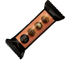 Pure Chocolate Šokoladiniai triufeliai PURE su marcipaninio kremo įdaru ir traškiu amaretti sausainių dekoru, 32g