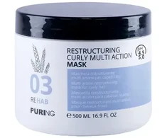 PURING 03 Rehab Restructuring Skirtas garbanotiems plaukams Multi Action Mask plaukų kaukė, 250 ml