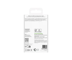 Puro 10W TPE USB-A – USB-C kabelis 2m – baltos spalvos