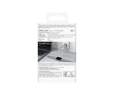 Puro Daily Prolite 45W USB-C USB-A Power Delivery Charger with USB-C Cable – Baltas