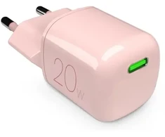 Puro Elektrik Puro 20W GaN USB-C Wall Charger - Rožinė